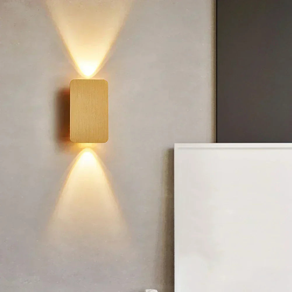 Modern 2 Head Black LED Wall Sconce Light