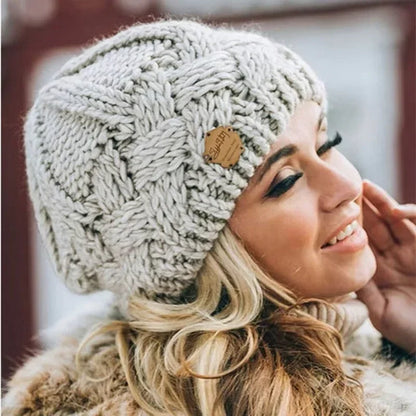 Warm Winter Knit Hat for Ladies