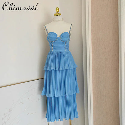 Luxurious V Neck Sleeveless Formal Gown Dress - BritishElegance