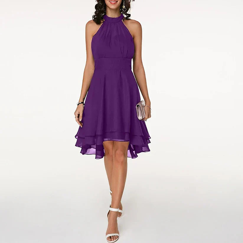 Elegant Ladies Ruffle Detail Dress