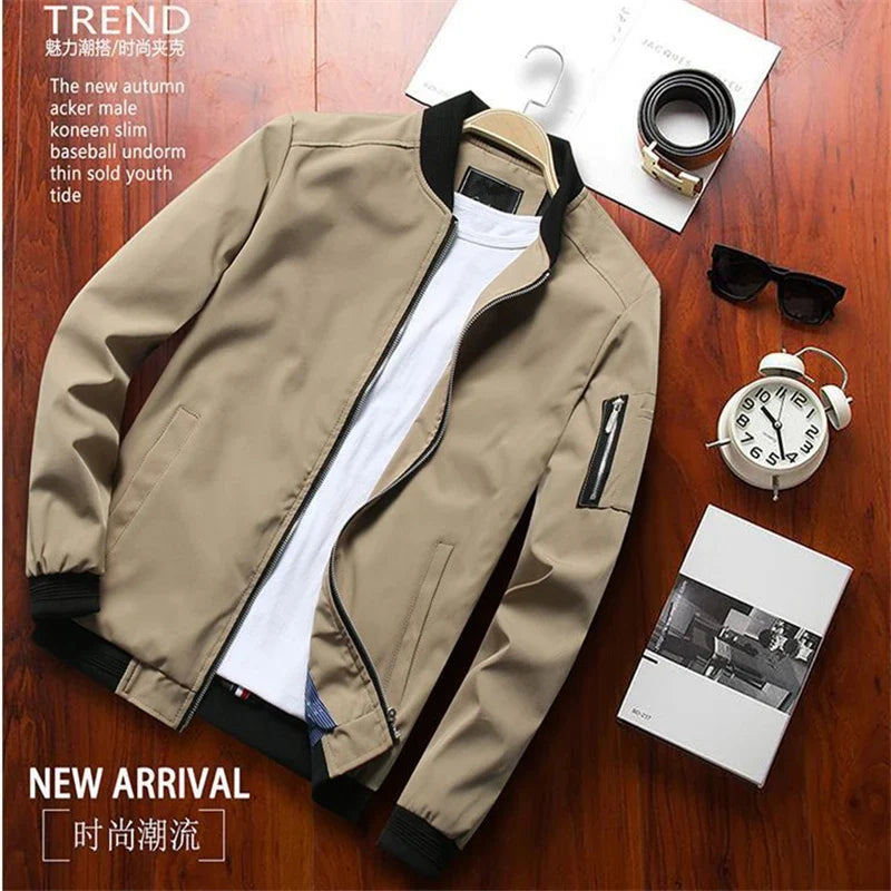 Slim Fit Casual Men's Bomber Jacket
