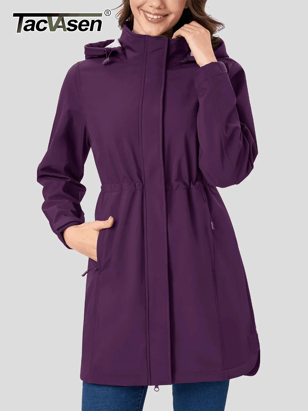 Breathable Lightweight Water Resistant Ladies Parka Jacket - BritishElegance