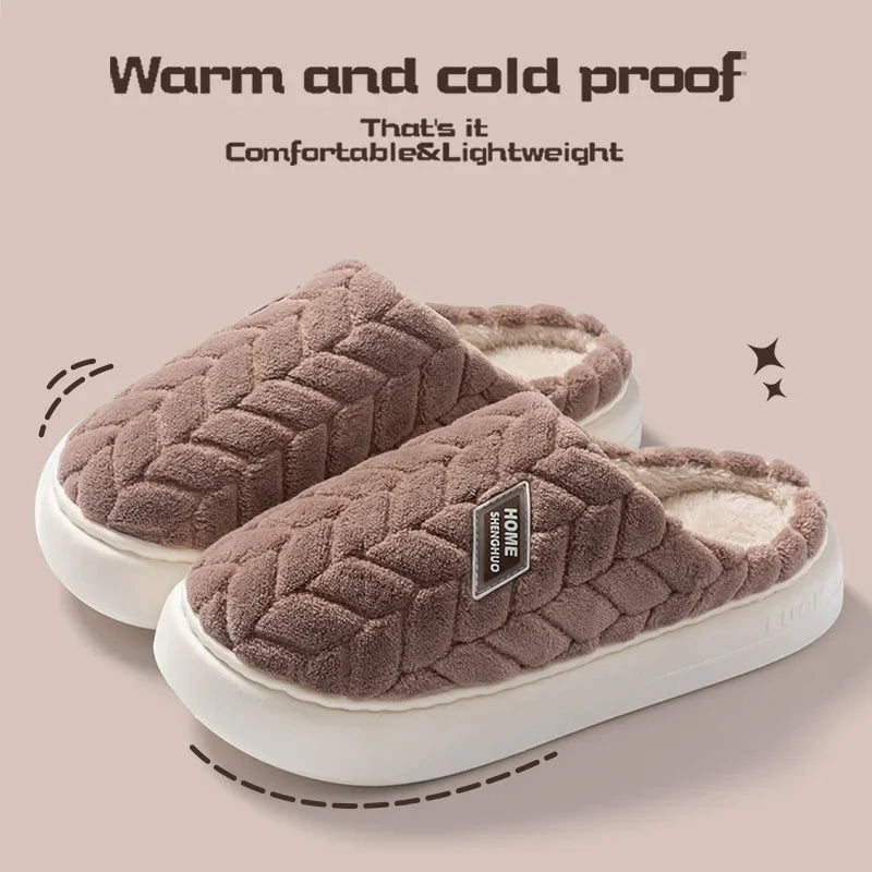 Cozy Women's Fleece Indoor Slippers with Grip Soles