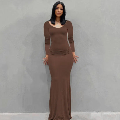 Elegant Halter Neck Evening Maxi Dress