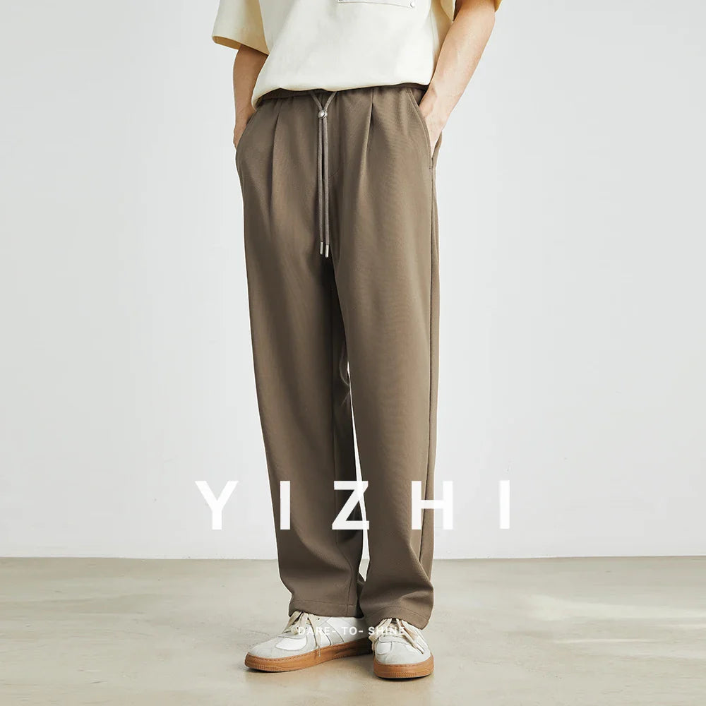 Comfortable Fit Drawstring Pants for Men - BritishElegance