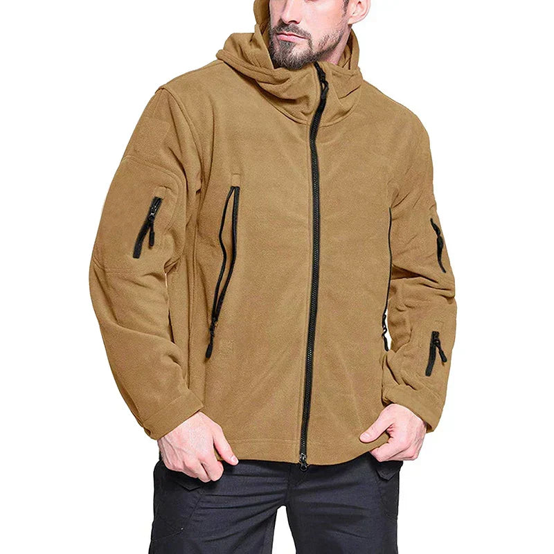 Men’s Tactical Fleece Hooded Zip Jacket