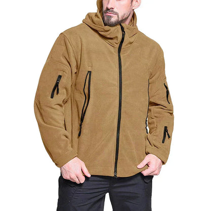 Men’s Tactical Fleece Hooded Zip Jacket