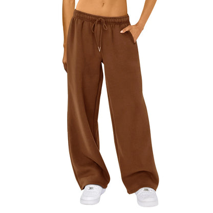 Comfortable Elastic Waist Wide Leg Jogger Pants