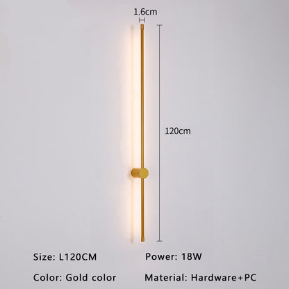 Contemporary Gold Black LED Wall Lamp