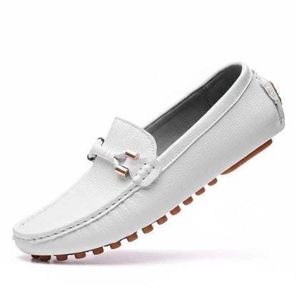 Genuine Leather Slip On Moccasin Shoes