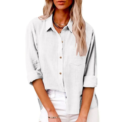 Ladies Classic Casual Linen Shirt