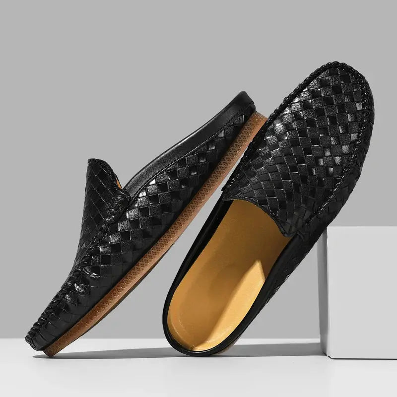 Nodo | Leather Mules – Handwoven Craftsmanship & Modern Elegance