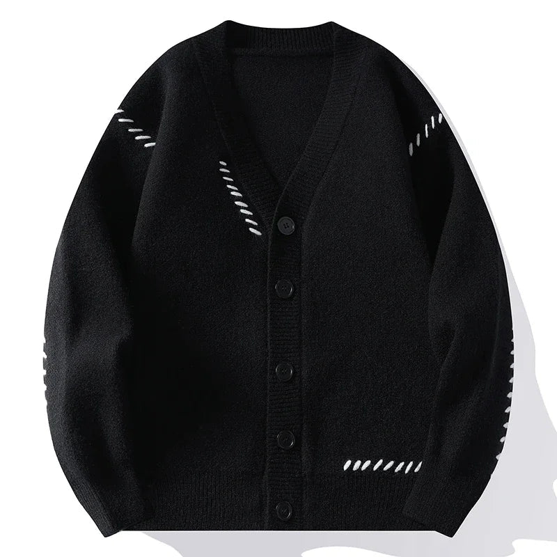 Vintage Style Knit V-Neck Cardigan Sweater