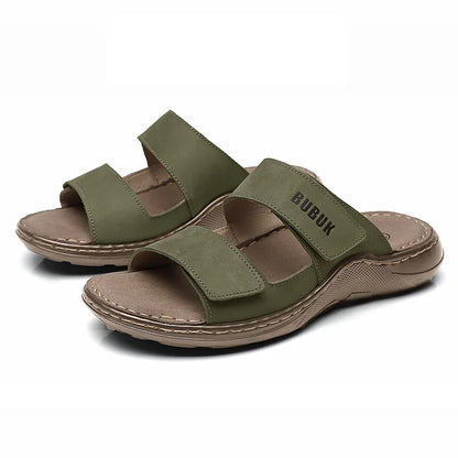 Real Leather Mens Water Shoes Slippers