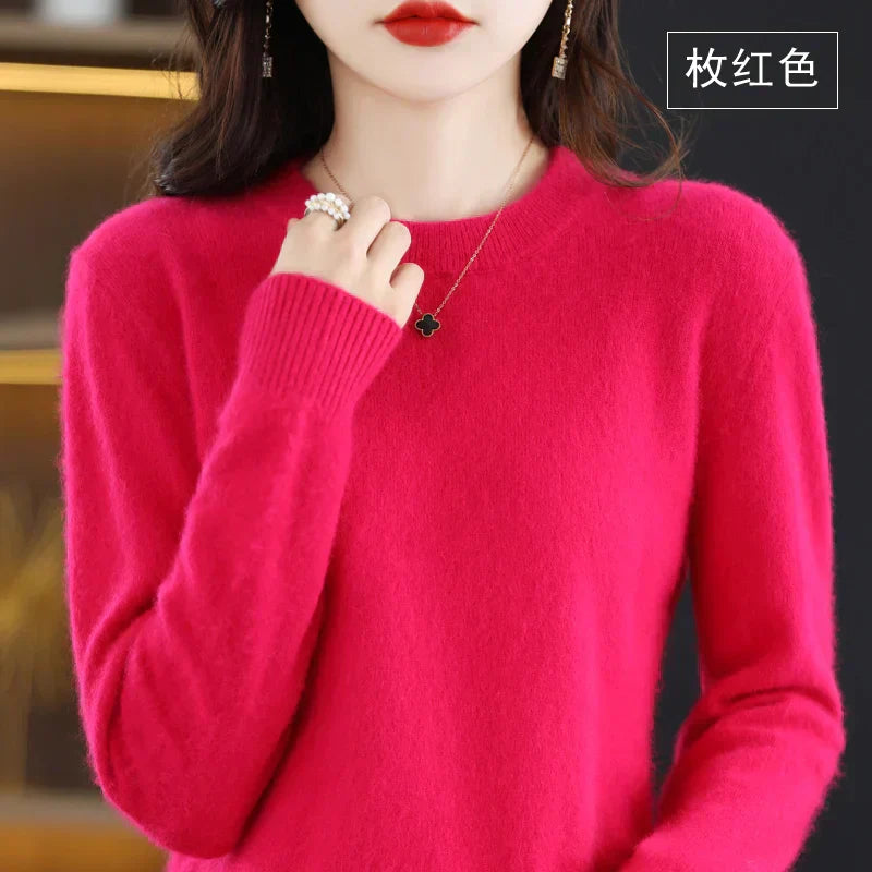 Soft Women's Cashmere Crew Neck Fit Sweater