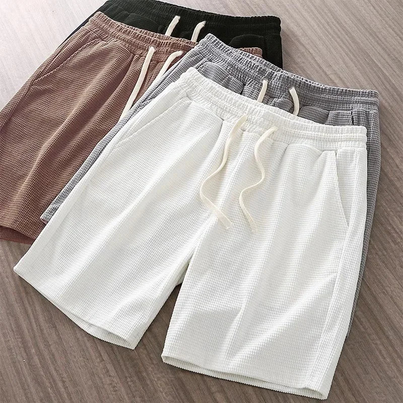 Crest | Waffle Knit Shorts – Soft Breathable Casual Lounge Shorts