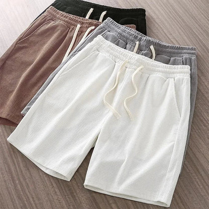 Crest | Waffle Knit Shorts – Soft Breathable Casual Lounge Shorts