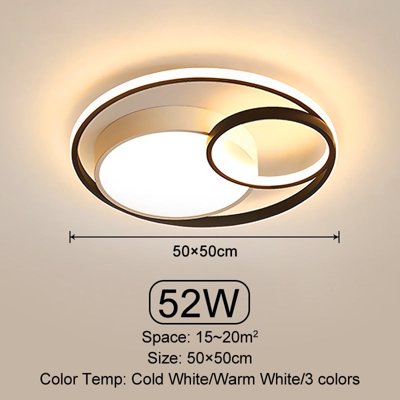 Modern Endless Ring LED Ceiling Lamp