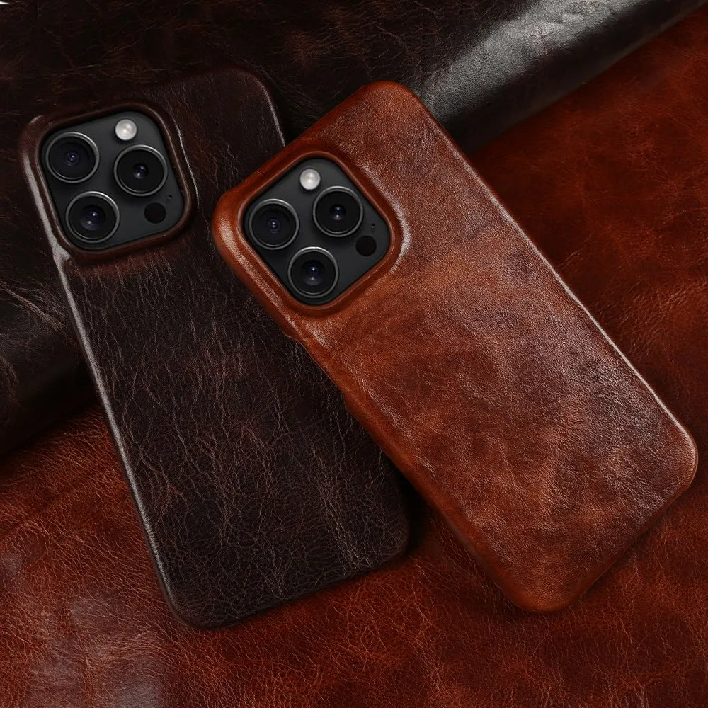 Premium Leather iPhone Cover Genuine Handmade - BritishElegance