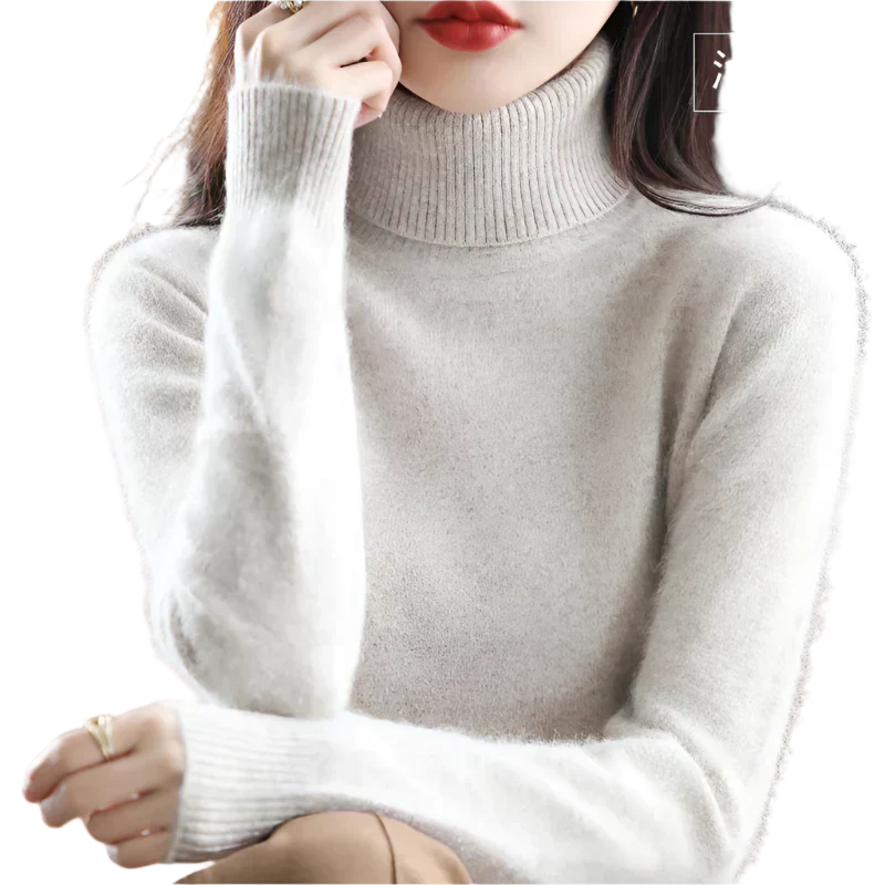 Soft 100% Cashmere Women's Turtleneck Sweater