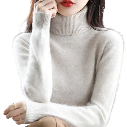 Soft 100% Cashmere Women's Turtleneck Sweater