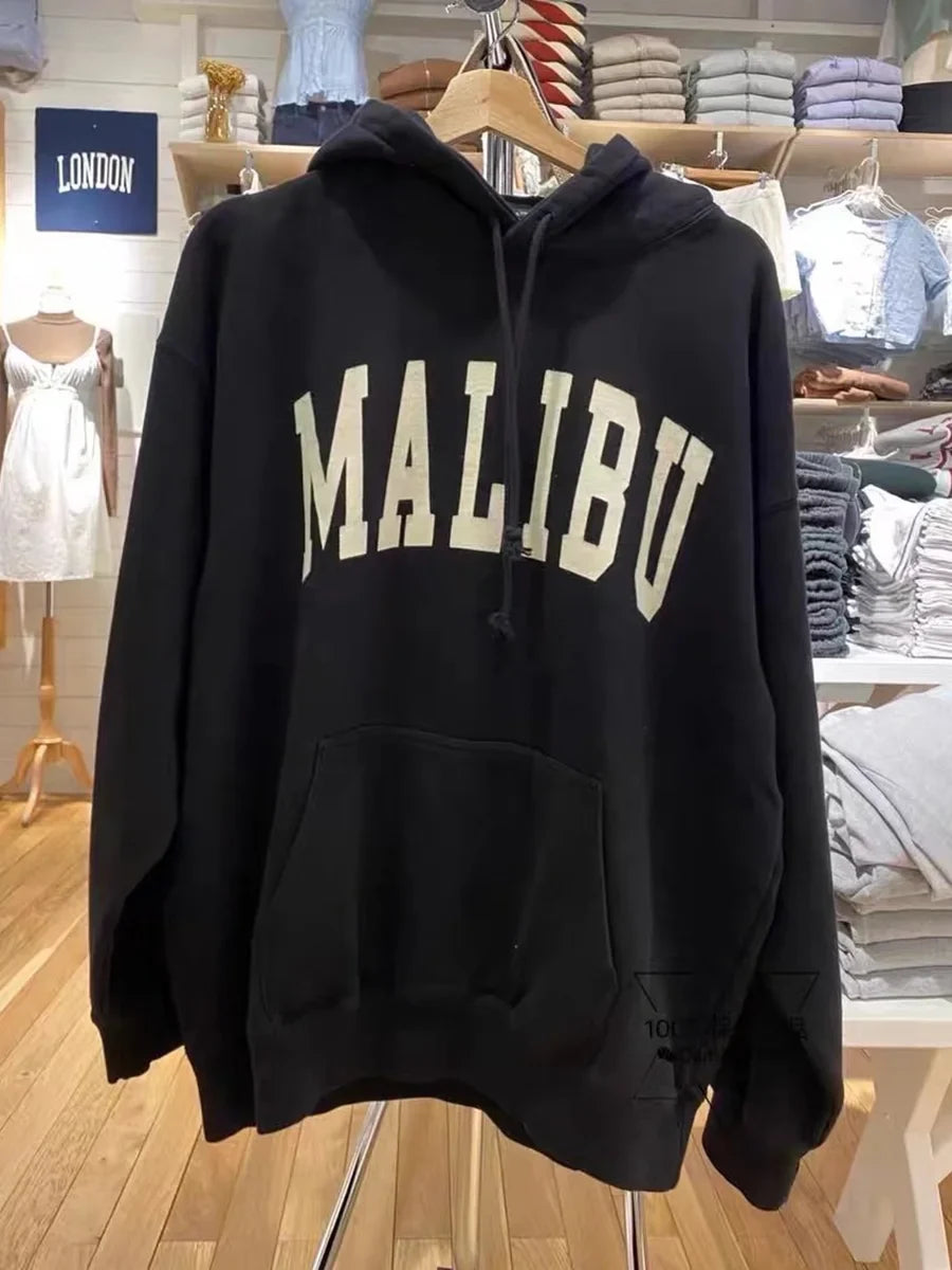 Classic Graphic Oversized Hooded Sweatshirt
