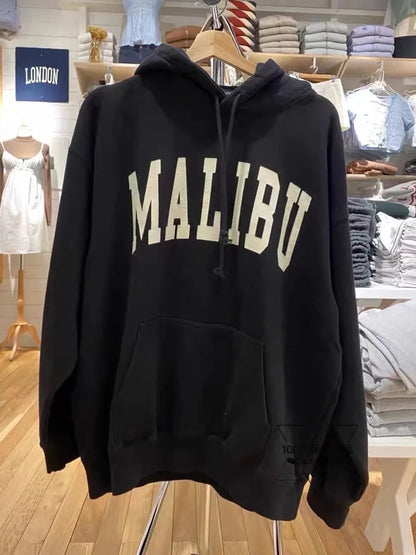 Classic Graphic Oversized Hooded Sweatshirt