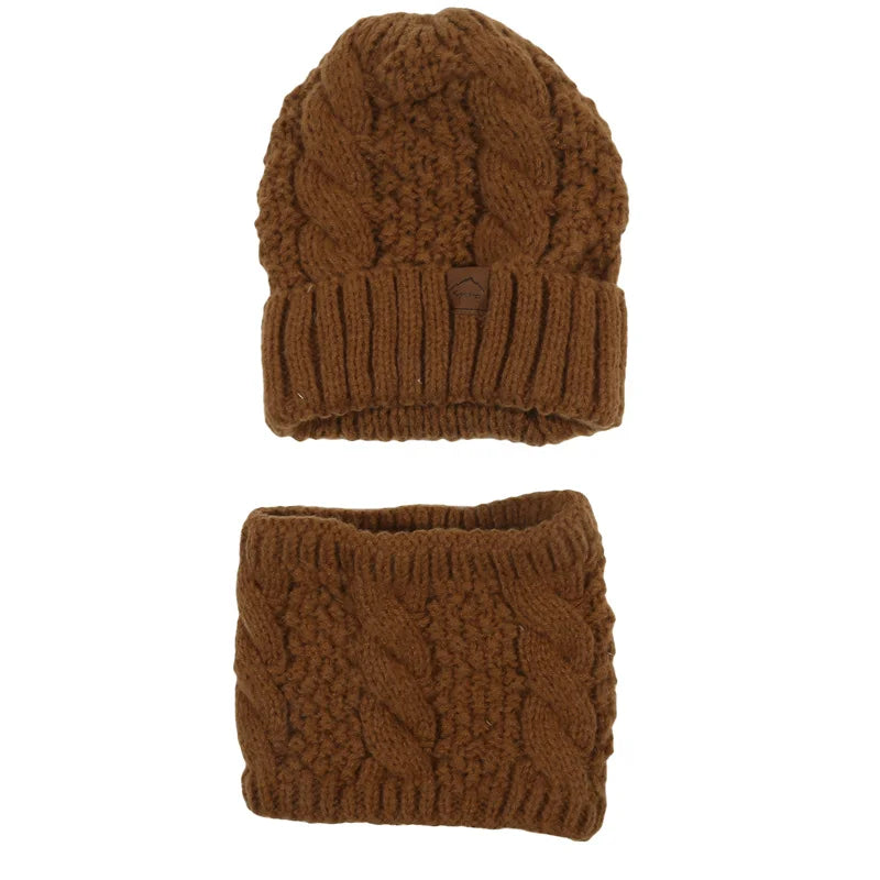Warm Women's Knit Hat and Scarf Gift Set