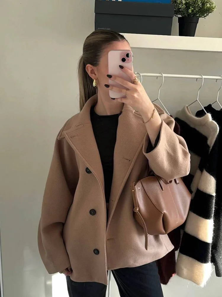 Large Synthetic Wool Parka Coat - BritishElegance