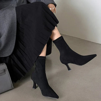 Ladies High Heel Ankle Boots