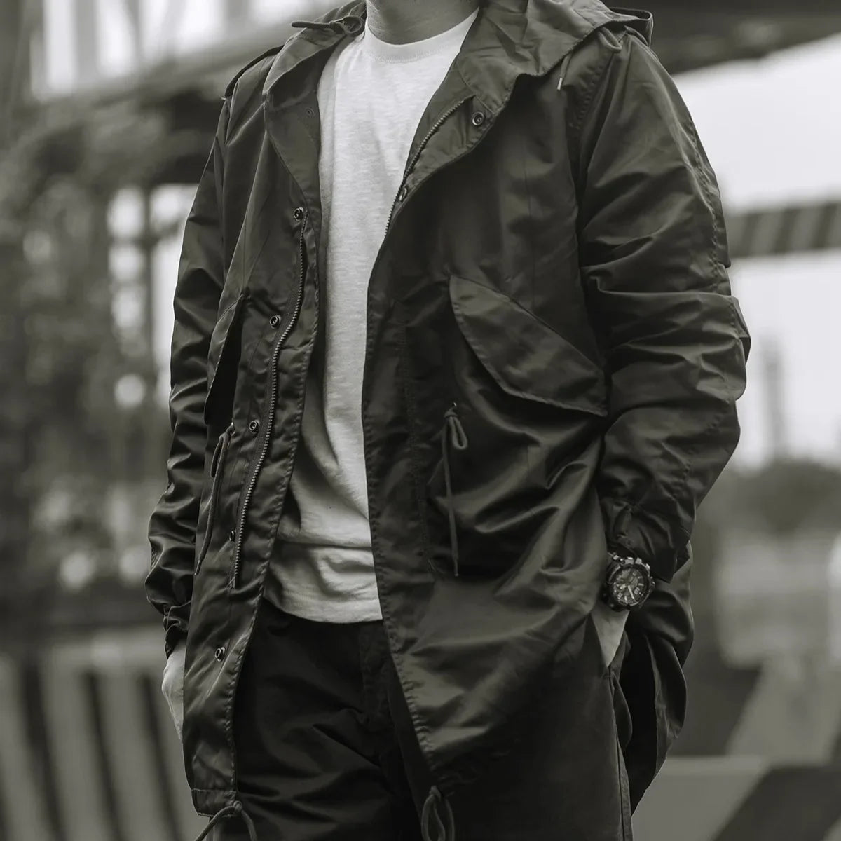 Waterproof Men's Parka Jacket - Durable Windbreaker Coat - BritishElegance