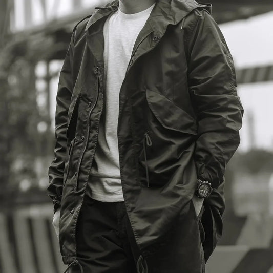 Waterproof Men's Parka Jacket - Durable Windbreaker Coat - BritishElegance