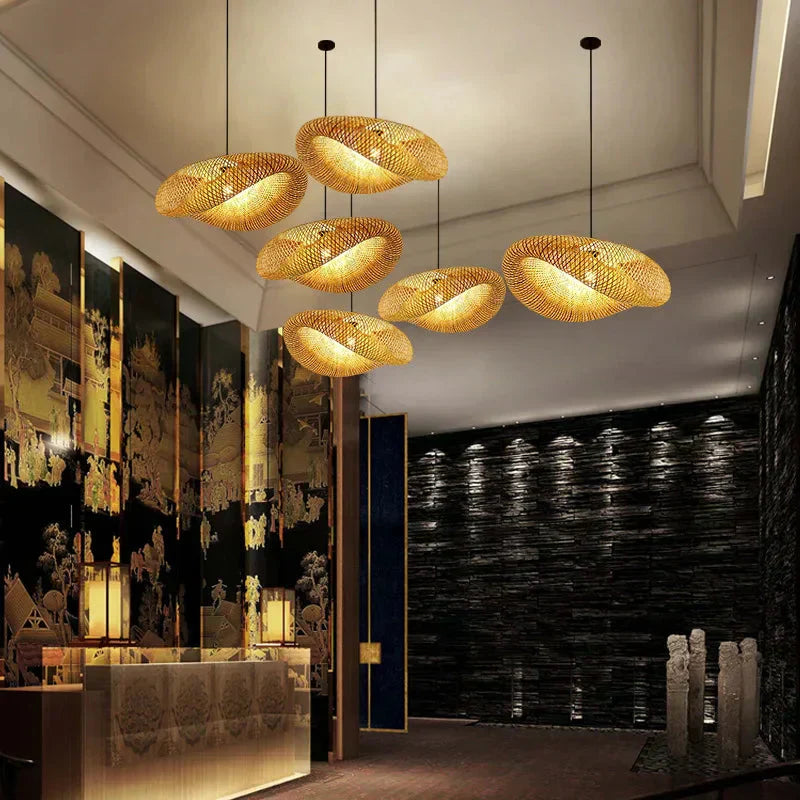 Natural Bamboo Pendant Light Fixture - BritishElegance