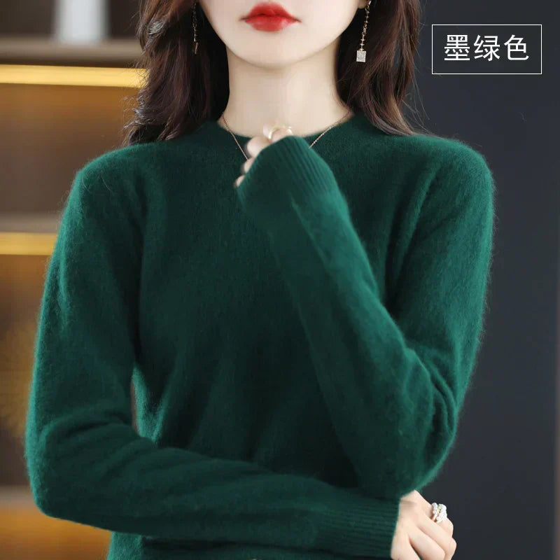 Soft Women's Cashmere Crew Neck Fit Sweater