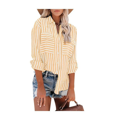 Classic Stripe Women's Blouse - Everyday Style