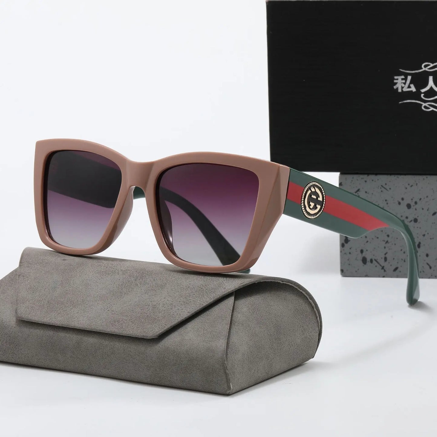 Large Retro Geometric Shade Sunglasses