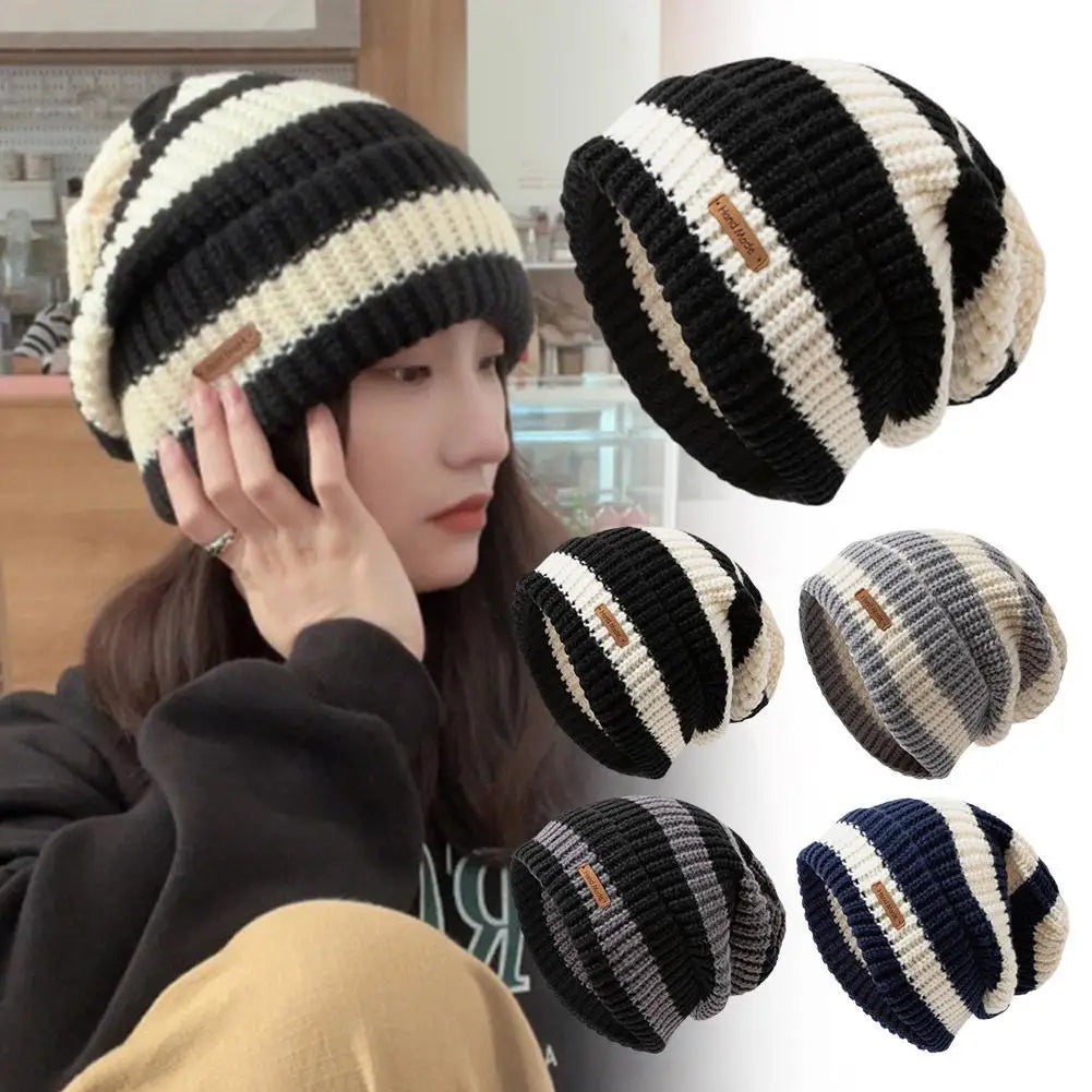 Warm Double Layer Fuzzy Winter Beanie - BritishElegance