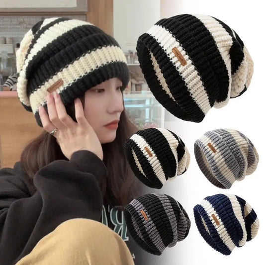 Warm Double Layer Fuzzy Winter Beanie - BritishElegance