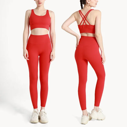 Women's Breathable 2 Piece Sports Outfit Yoga Set