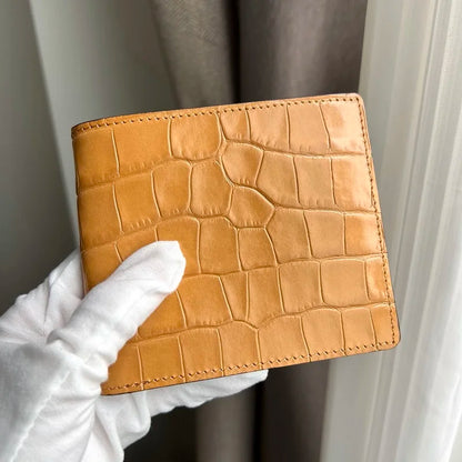 Personalized Monogrammed Alligator Leather Wallet
