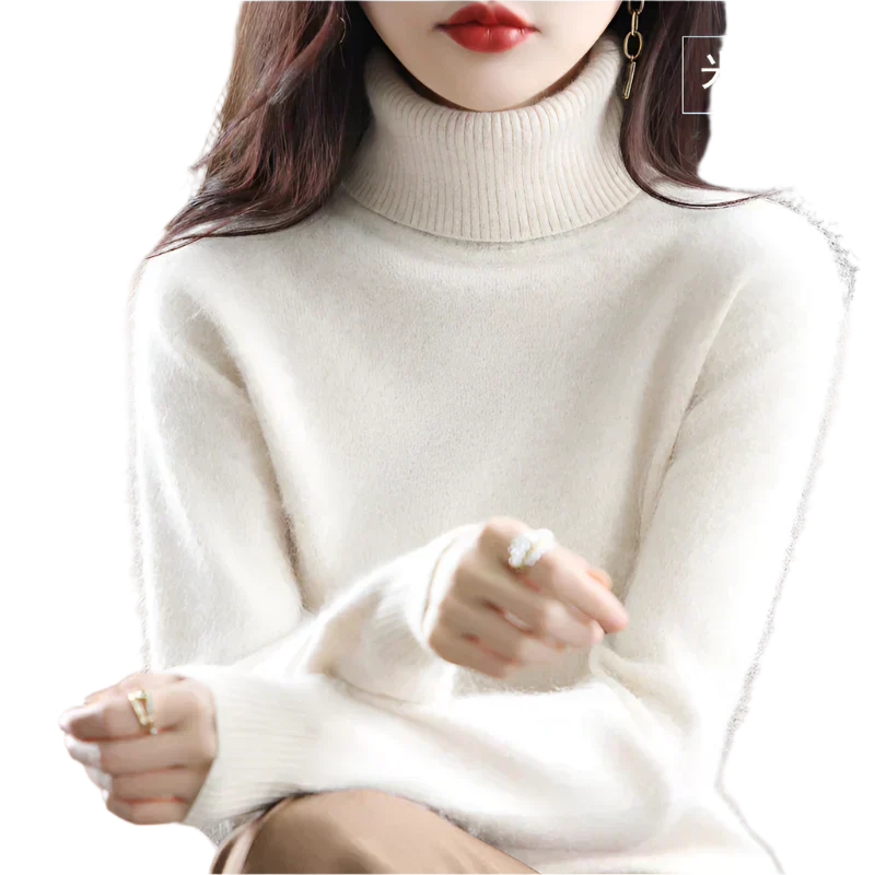 Soft 100% Cashmere Women's Turtleneck Sweater