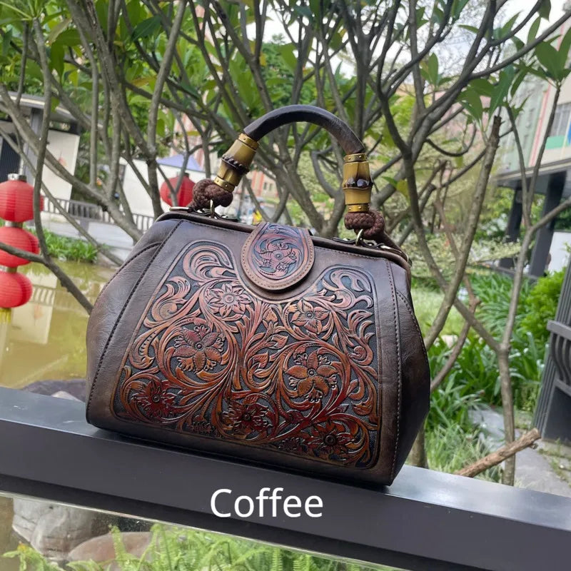 Genuine Leather Classic Ladies Shoulder Handbag