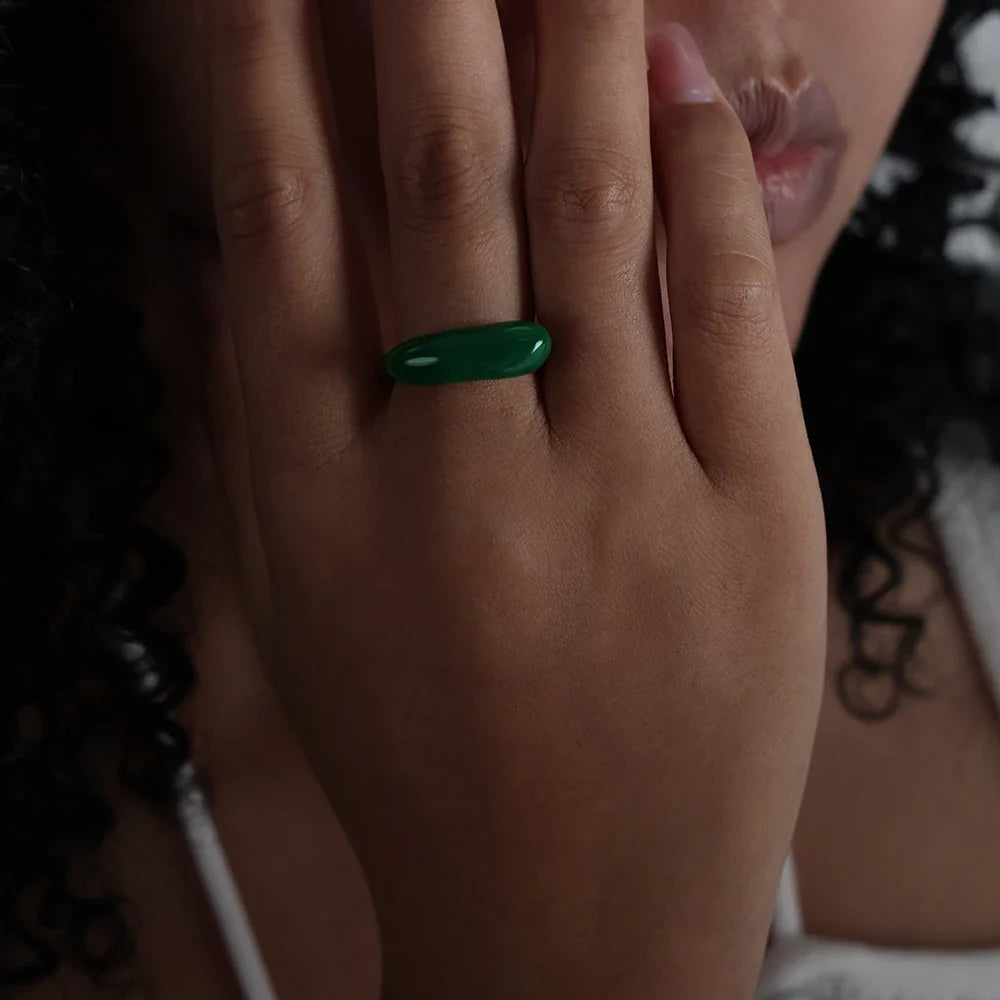 Colorful Stainless Steel Water Resistant Ring