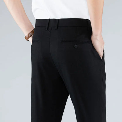 Lightweight Comfortable Linen Blend Straight Pants