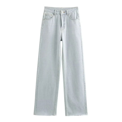 Comfortable High Waisted Wide Leg Jeans Women