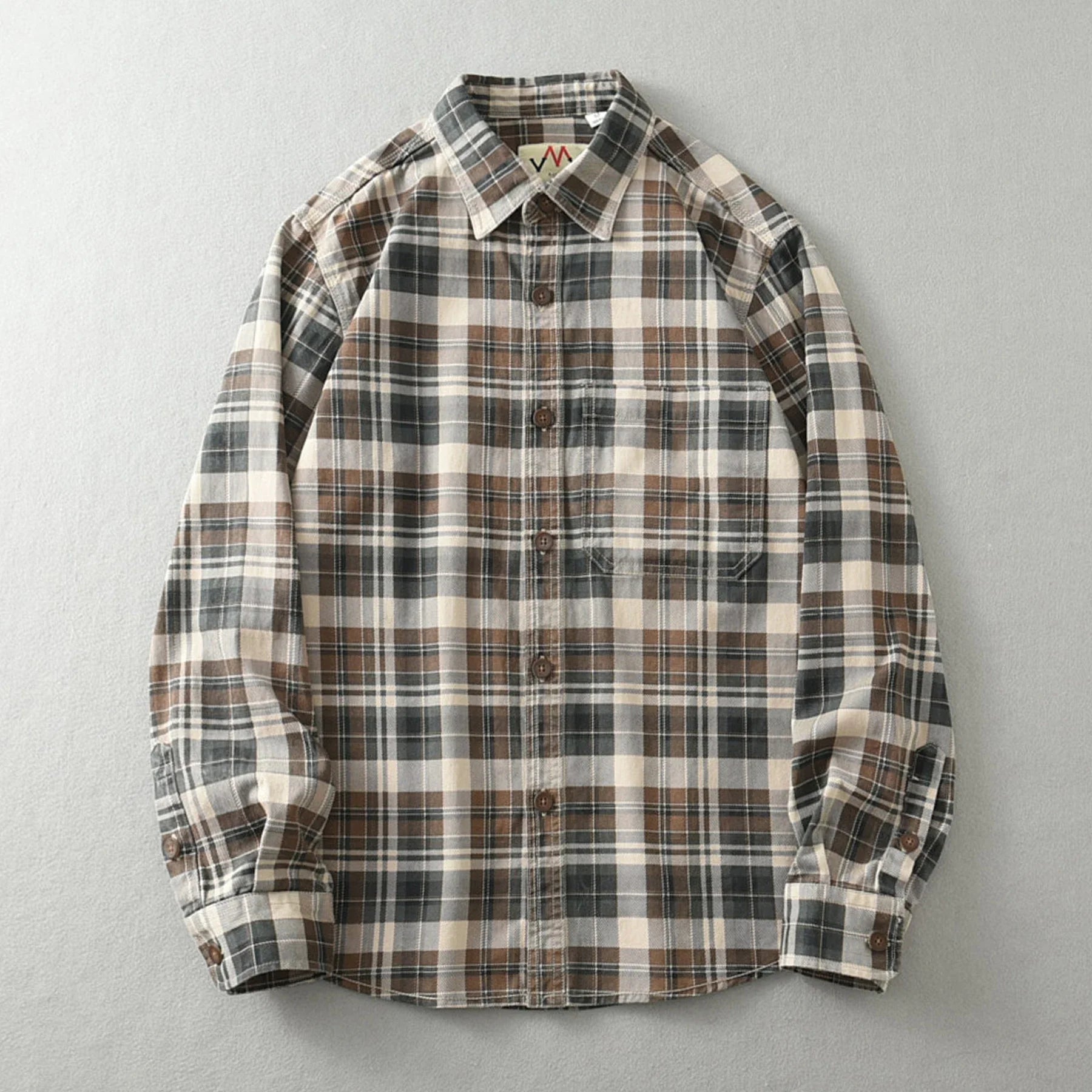Classic Plaid Flannel Shirt for Men - BritishElegance
