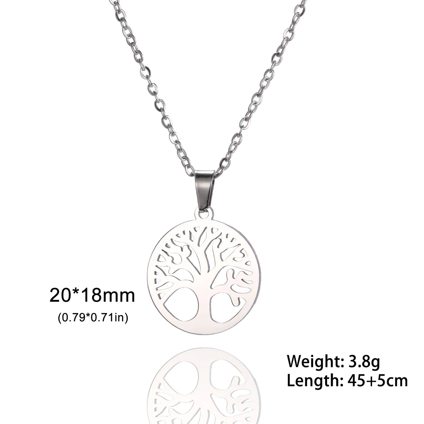 Elegant Nature Tree Zircon Necklace