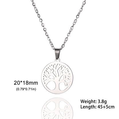 Elegant Nature Tree Zircon Necklace