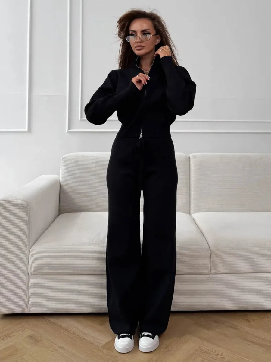 Cozy Sweater and Loose Fit Pant Set