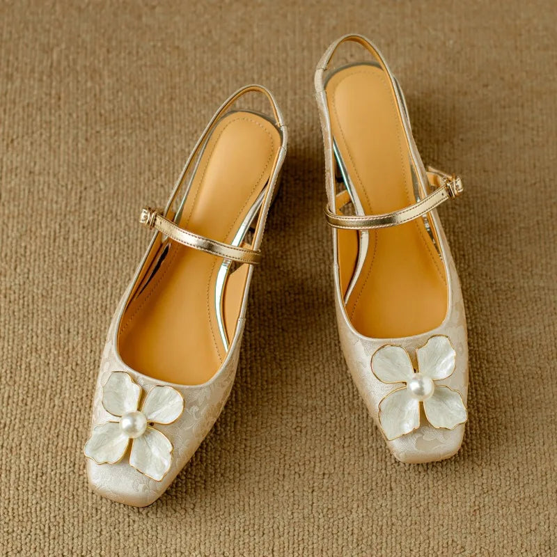 Camellia Slingback Pumps